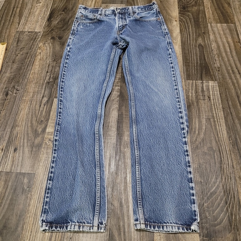 Vintage Levis 505 Jeans Men 30x32 Whiskered Faded Stone Wash